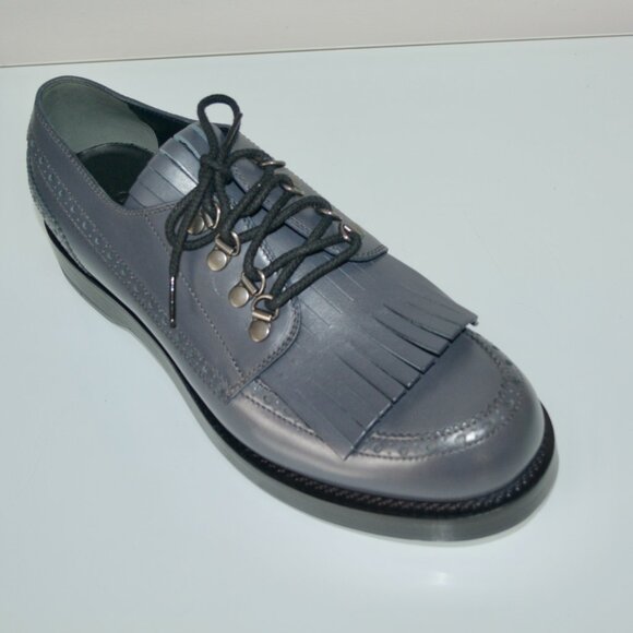 COPY - NIB GUCCI GOODYEAR SELLA LUX LEATHER LACE UP FRINGED BROGUE SHOES - Picture 6 of 9